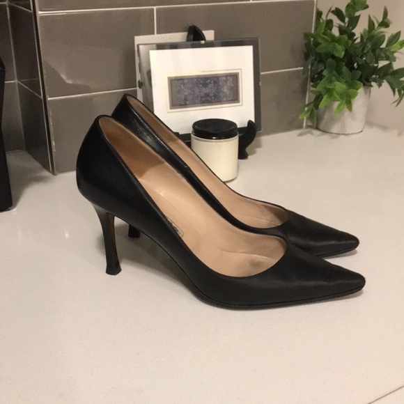 Manolo blahnik - black leather vintage - size 8.5 -9 as is condition - Picture 5 of 17